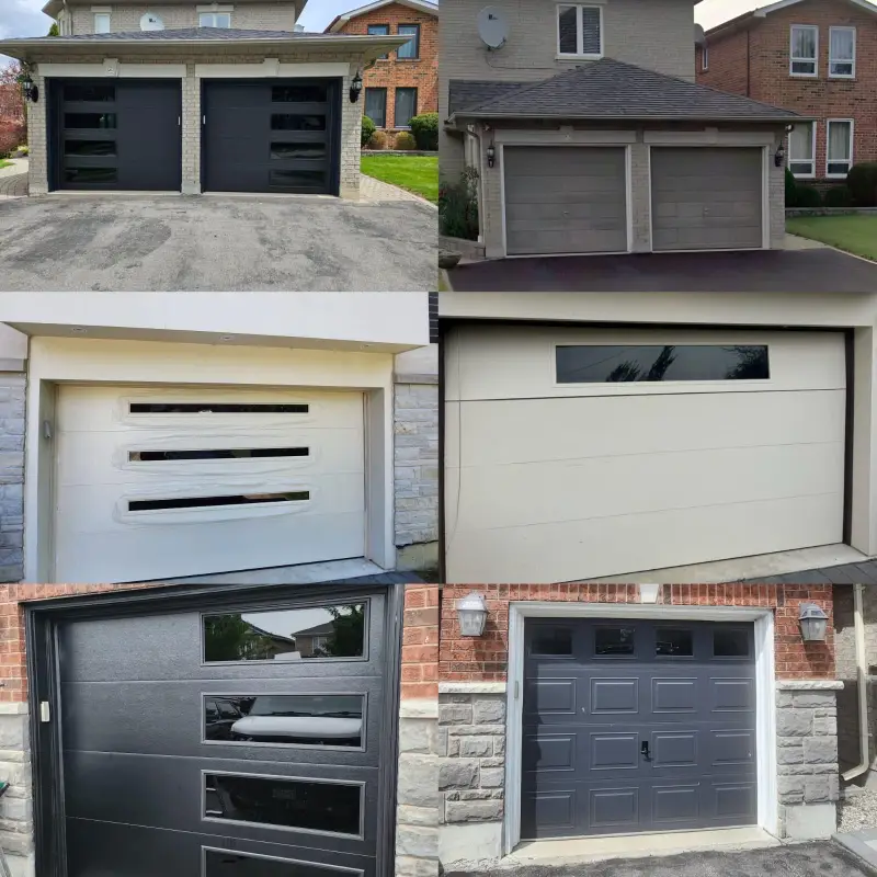 Double dark accent doors